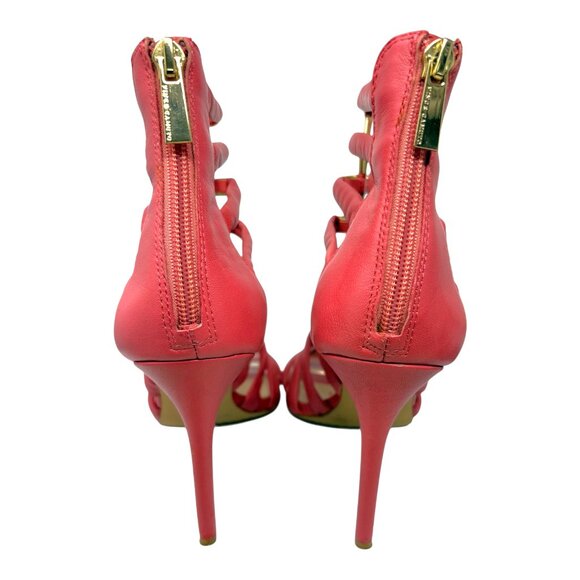 Vince Camuto Troy Pink Leather Gladiator Stiletto Sandals - Picture 8 of 11